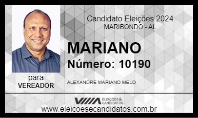 Candidato MARIANO 2024 - MARIBONDO - Eleições