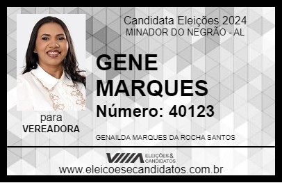 Candidato GENE MARQUES 2024 - MINADOR DO NEGRÃO - Eleições