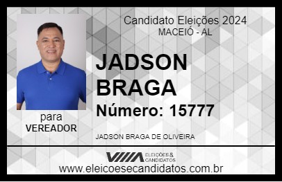 Candidato JADSON BRAGA 2024 - MACEIÓ - Eleições