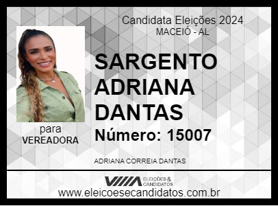 Candidato SARGENTO ADRIANA DANTAS 2024 - MACEIÓ - Eleições