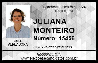 Candidato JULIANA MONTEIRO 2024 - MACEIÓ - Eleições