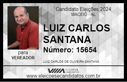 Candidato LUIZ CARLOS SANTANA 2024 - MACEIÓ - Eleições