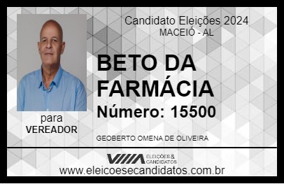 Candidato BETO DA FARMÁCIA 2024 - MACEIÓ - Eleições