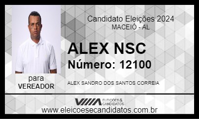 Candidato ALEX NSC 2024 - MACEIÓ - Eleições