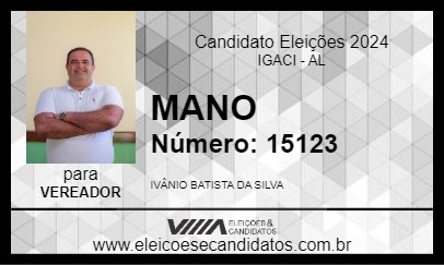 Candidato MANO 2024 - IGACI - Eleições