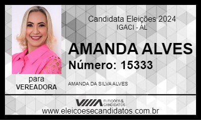 Candidato AMANDA ALVES 2024 - IGACI - Eleições