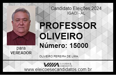 Candidato PROFESSOR OLIVEIRO 2024 - IGACI - Eleições