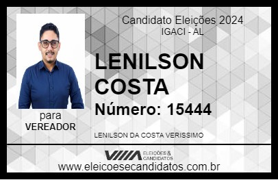 Candidato LENILSON COSTA 2024 - IGACI - Eleições