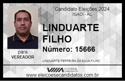 Candidato LINDUARTE FILHO 2024 - IGACI - Eleições