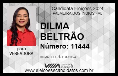 Candidato DILMA BELTRÃO 2024 - PALMEIRA DOS ÍNDIOS - Eleições