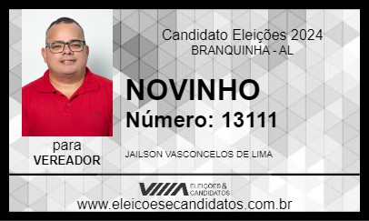 Candidato NOVINHO 2024 - BRANQUINHA - Eleições