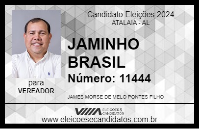 Candidato JAMINHO BRASIL 2024 - ATALAIA - Eleições