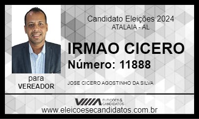 Candidato IRMAO CICERO 2024 - ATALAIA - Eleições