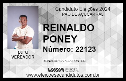 Candidato REINALDO PONEY 2024 - PÃO DE AÇÚCAR - Eleições