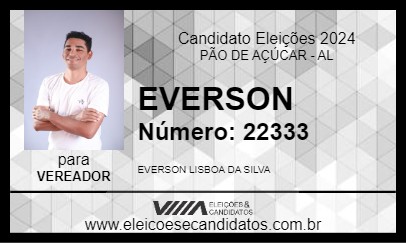 Candidato EVERSON 2024 - PÃO DE AÇÚCAR - Eleições