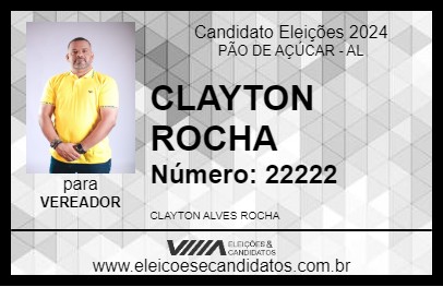 Candidato CLAYTON ROCHA 2024 - PÃO DE AÇÚCAR - Eleições