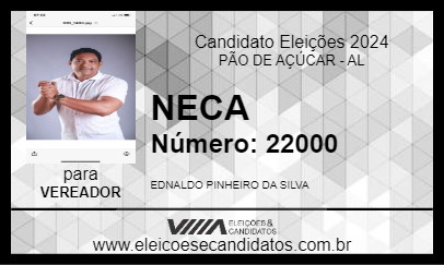 Candidato NECA 2024 - PÃO DE AÇÚCAR - Eleições