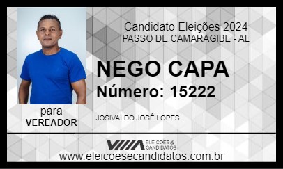 Candidato NEGO CAPA 2024 - PASSO DE CAMARAGIBE - Eleições