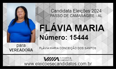 Candidato FLÁVIA MARIA 2024 - PASSO DE CAMARAGIBE - Eleições