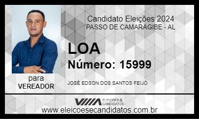 Candidato LOA 2024 - PASSO DE CAMARAGIBE - Eleições