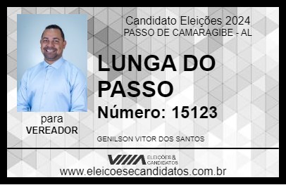 Candidato LUNGA DO PASSO 2024 - PASSO DE CAMARAGIBE - Eleições