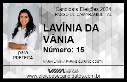 Candidato LAVÍNIA DA VÂNIA 2024 - PASSO DE CAMARAGIBE - Eleições