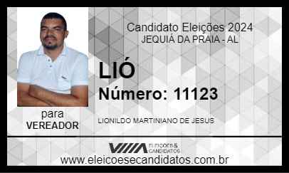 Candidato LIÓ 2024 - JEQUIÁ DA PRAIA - Eleições