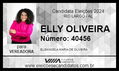 Candidato ELLY OLIVEIRA 2024 - RIO LARGO - Eleições