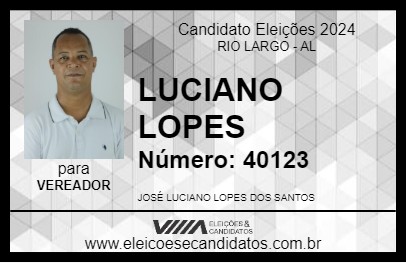 Candidato LUCIANO LOPES 2024 - RIO LARGO - Eleições