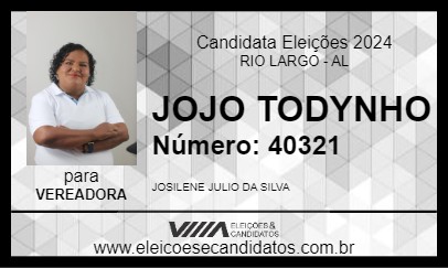 Candidato JOJO TODYNHO 2024 - RIO LARGO - Eleições