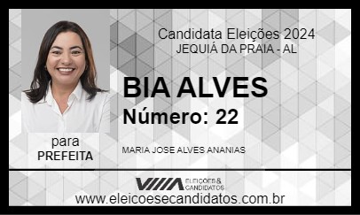 Candidato BIA ALVES 2024 - JEQUIÁ DA PRAIA - Eleições