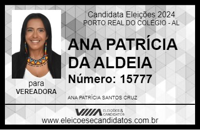 Candidato ANA PATRÍCIA DA ALDEIA 2024 - PORTO REAL DO COLÉGIO - Eleições