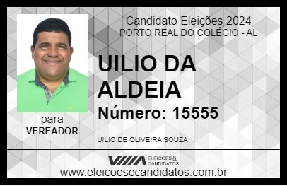 Candidato UILIO DA ALDEIA 2024 - PORTO REAL DO COLÉGIO - Eleições