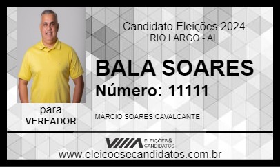 Candidato BALA SOARES 2024 - RIO LARGO - Eleições