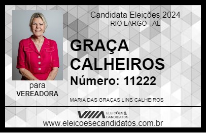 Candidato GRAÇA CALHEIROS 2024 - RIO LARGO - Eleições