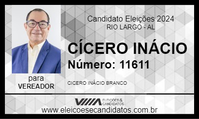 Candidato CÍCERO INÁCIO 2024 - RIO LARGO - Eleições