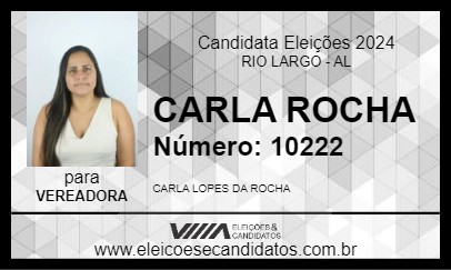 Candidato CARLA ROCHA 2024 - RIO LARGO - Eleições