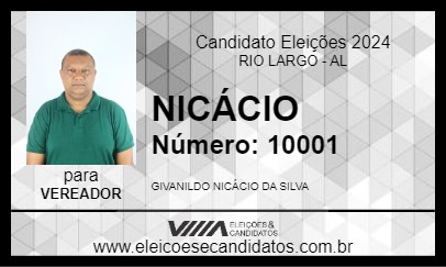 Candidato NICÁCIO 2024 - RIO LARGO - Eleições