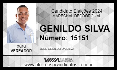 Candidato GENILDO SILVA 2024 - MARECHAL DEODORO - Eleições