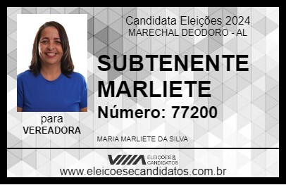 Candidato SUBTENENTE MARLIETE 2024 - MARECHAL DEODORO - Eleições