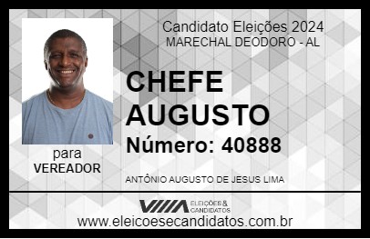 Candidato CHEFE AUGUSTO 2024 - MARECHAL DEODORO - Eleições