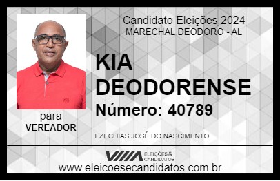 Candidato KIA DEODORENSE 2024 - MARECHAL DEODORO - Eleições