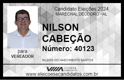 Candidato NILSON CABEÇÃO 2024 - MARECHAL DEODORO - Eleições