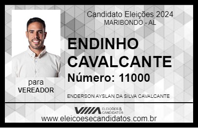 Candidato ENDINHO CAVALCANTE 2024 - MARIBONDO - Eleições