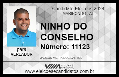 Candidato NINHO DO CONSELHO 2024 - MARIBONDO - Eleições