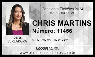 Candidato CHRIS MARTINS 2024 - MARIBONDO - Eleições