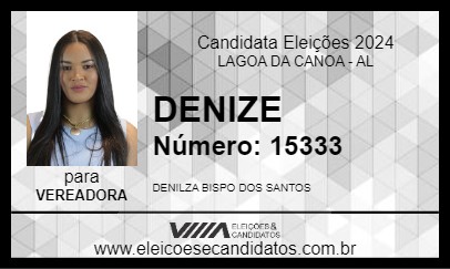 Candidato DENIZE 2024 - LAGOA DA CANOA - Eleições