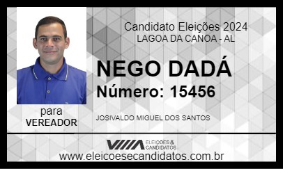 Candidato NEGO DADÁ 2024 - LAGOA DA CANOA - Eleições