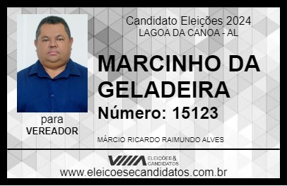 Candidato MARCINHO DA GELADEIRA 2024 - LAGOA DA CANOA - Eleições