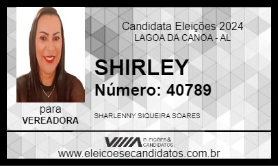 Candidato SHIRLEY 2024 - LAGOA DA CANOA - Eleições